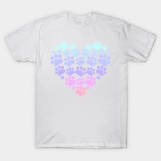 Pastel Paw Heart T-Shirt